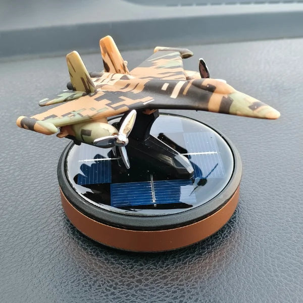 Car Dashboard Solar Air Freshener War Plane with Refill Perfume