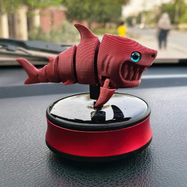 Car Dashboard Solar Air Freshener Shark with Refill Perfume