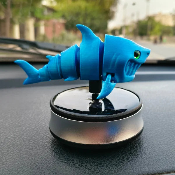 Car Dashboard Solar Air Freshener Shark with Refill Perfume