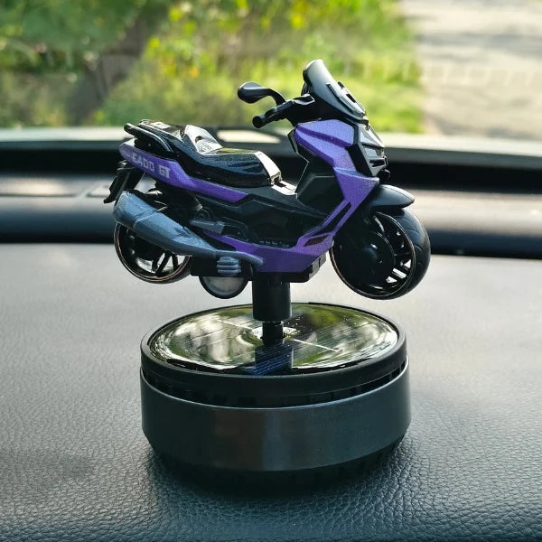 Car Dashboard Solar Air Freshener Scooty with Refill Perfume