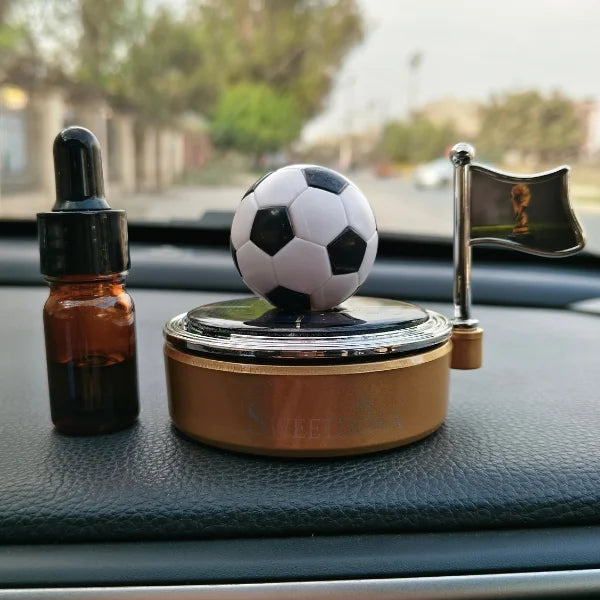 Car Dashboard Solar Air Freshener Football with Refill Perfume