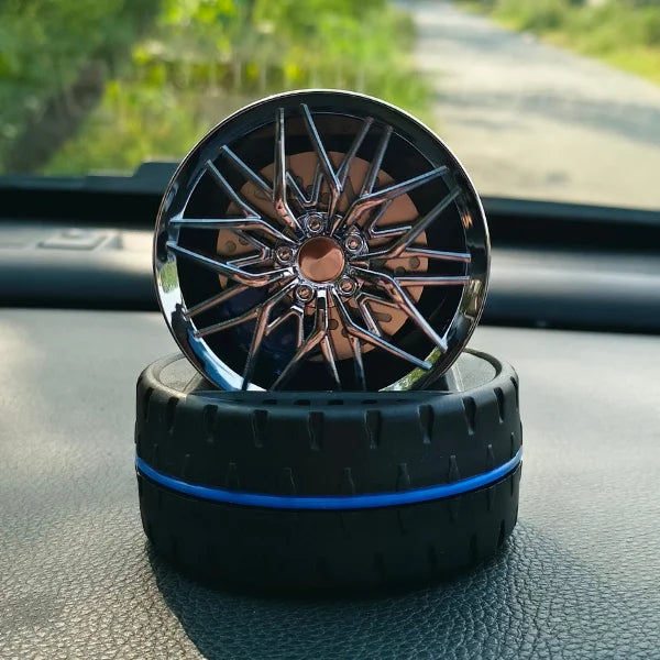 Car Dashboard Solar Air Freshener Truck Wheel with Refill Perfume