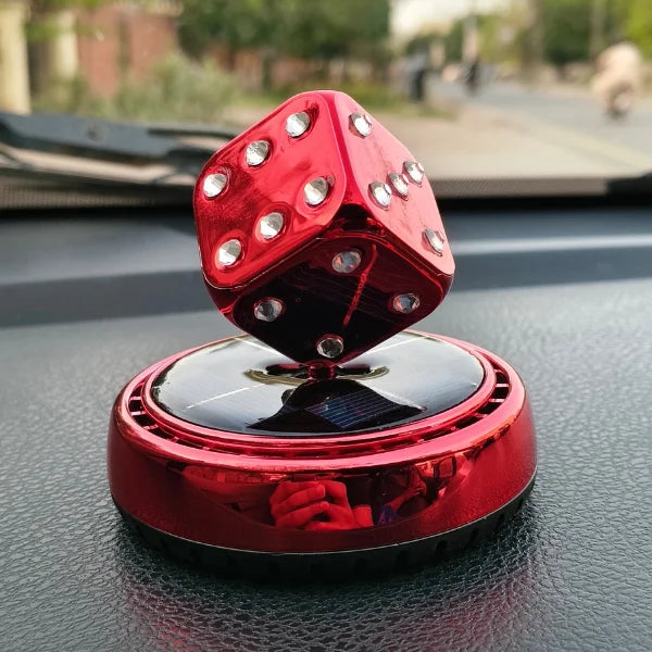 Car Dashboard Solar Air Freshener Dice with Refill Perfume