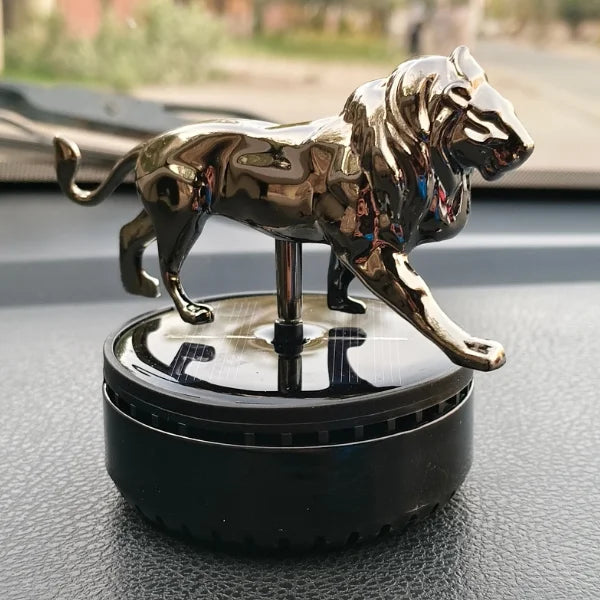 Car Dashboard Solar Air Freshener Lion with Refill Perfume
