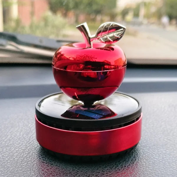 Car Dashboard Solar Air Freshener Apple with Refill Perfume