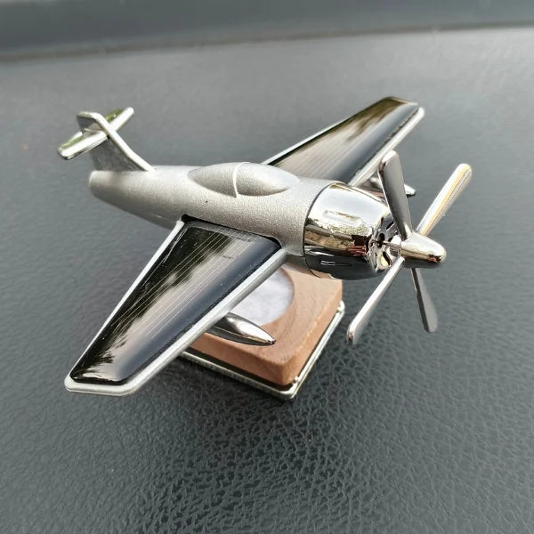 Car Dashboard Solar Air Freshener Aeroplane with Refill Perfume