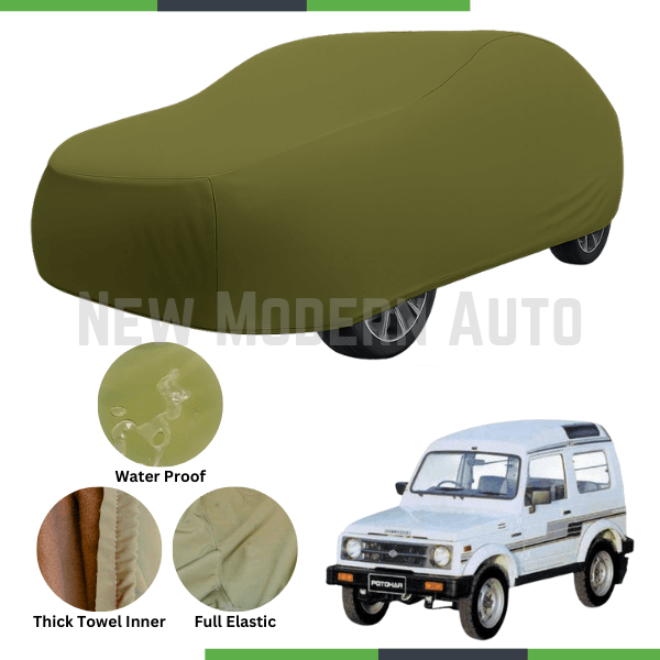 Toyota Potohar Jeep Microfiber Anti Scratch & Anti Swirls Water Resistant Top Cover