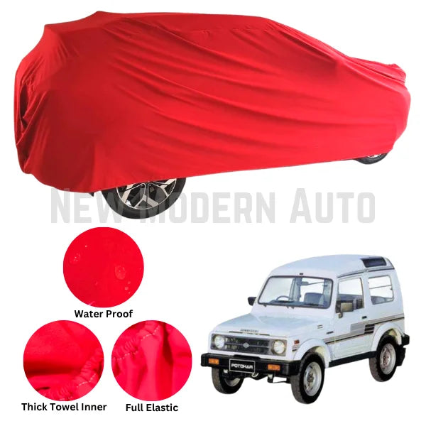 Toyota Potohar Jeep Microfiber Anti Scratch & Anti Swirls Water Resistant Top Cover