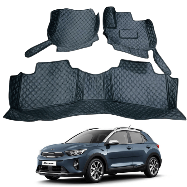 DB Bespoke - Tailored Car Mats - Compatible with Kia Stonic 2017-2025 - Black Carpet - Non-Slip Carpet Mat - 4 Piece Floor Mats with 3 Clips - Grey DB Bespoke - Tailored Car Mats - Compatible with Kia Stonic 2017-2025 - Black Carpet - Non-Slip Carpet Mat - 4 Piece Floor Mats with 3 Clips - Grey