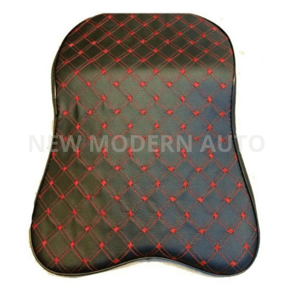 Universal Imported Leather Neck Rest Head Rest Cushion | Red Stitching
