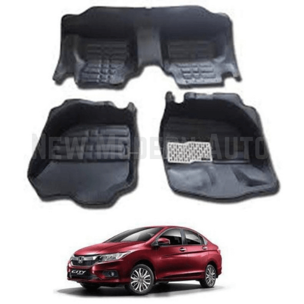 Honda City 5D Floor Mats | 3 Pcs | Model 2009-2022 | City Best Floor Mats | City 5D Floor