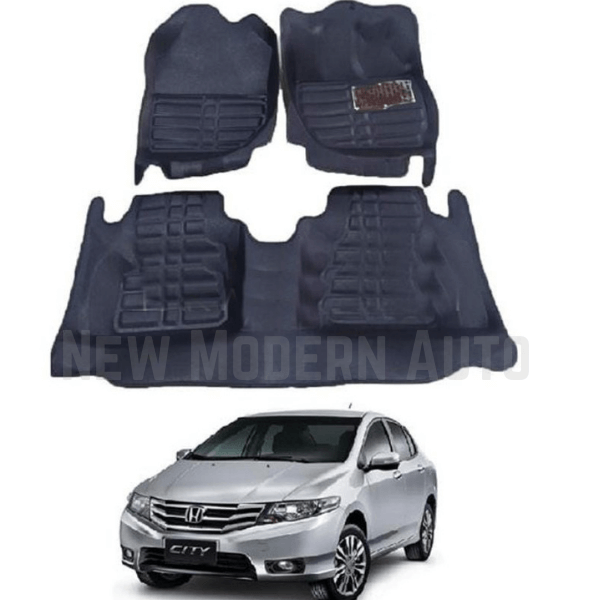 Honda City 5D Floor Mats | 3 Pcs | Model 2008-2021 | City Best Floor Mats | City 5D Floor