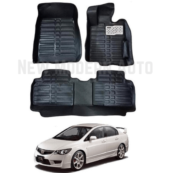 Honda Civic 5D Floor Mats | 3 Pcs | Model 2009-2012 | Civic Best Floor Mats | Civic 5D Floor