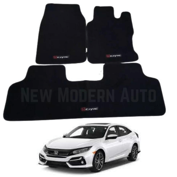 Honda Civic Carpet Floor Mats | 3 Pcs | Model 2017-2021 | Civic Floor Mats