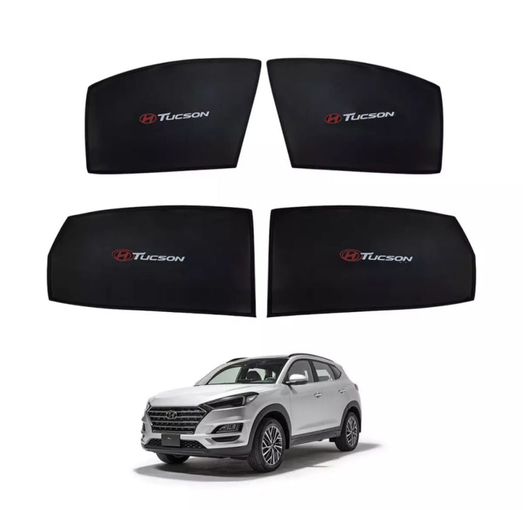 Hyundai Tucson Sun Shades With Logo - 4 Pcs