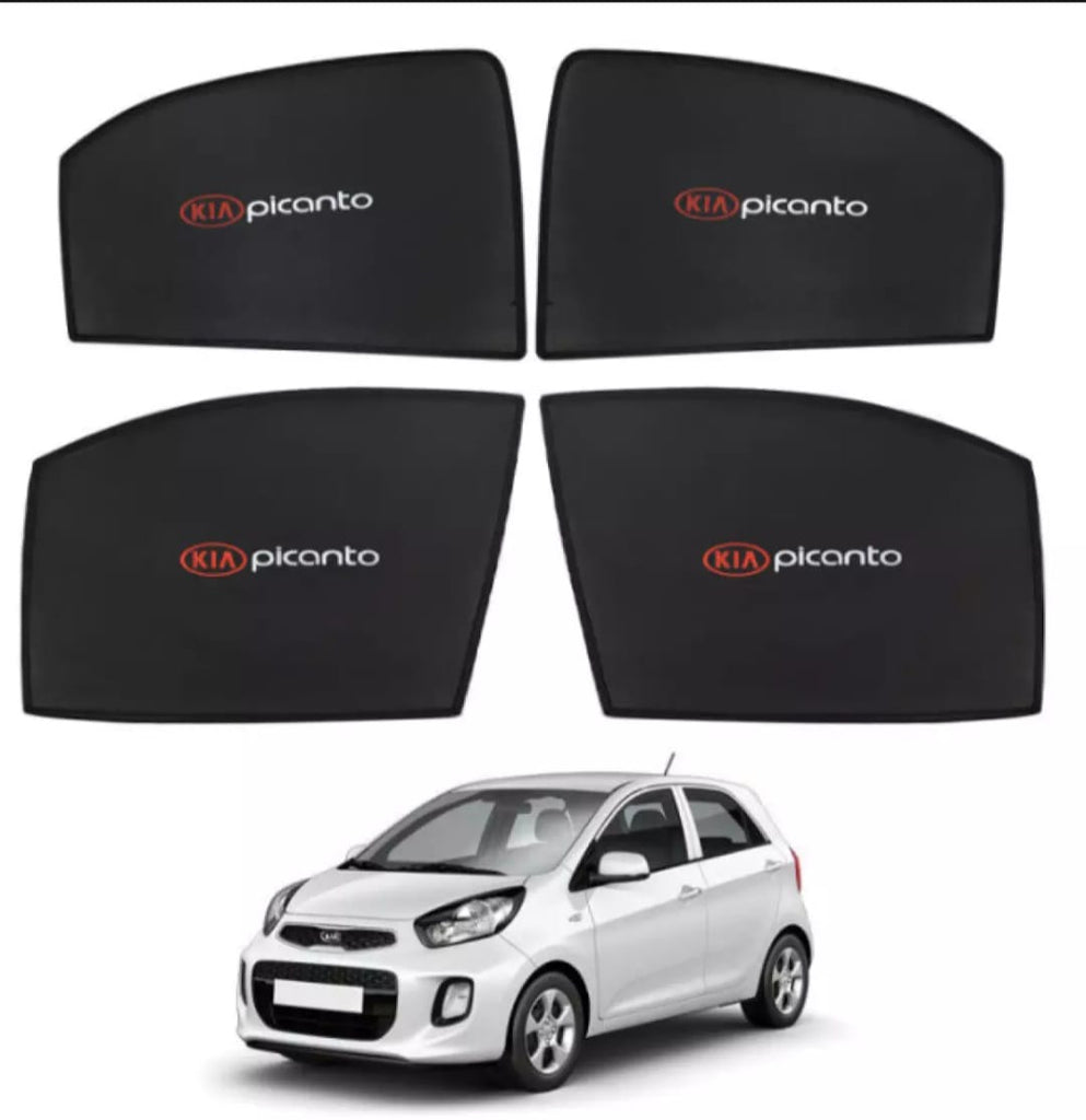 KIA Picanto Sun Shades With Logo - 4 Pcs