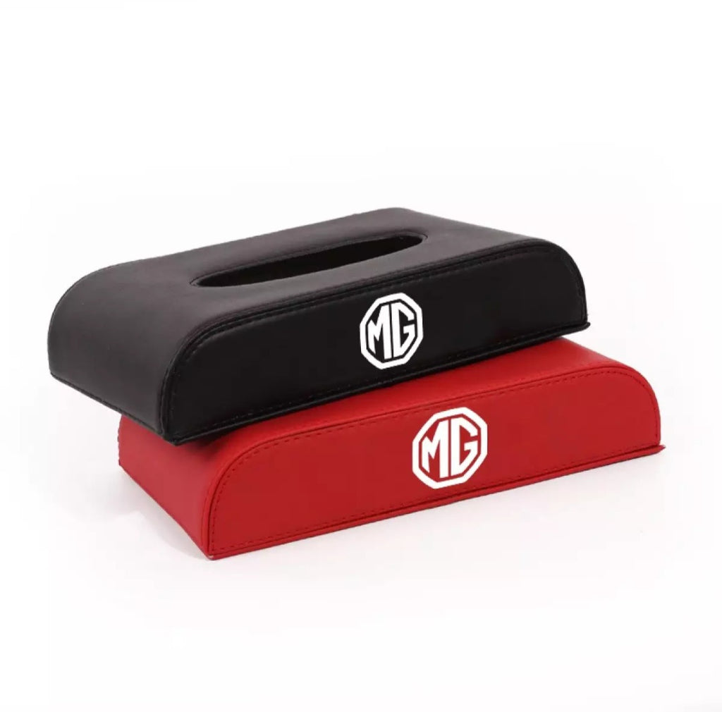 Car Tissue Box High Quality - PU Leather Red Black Brown