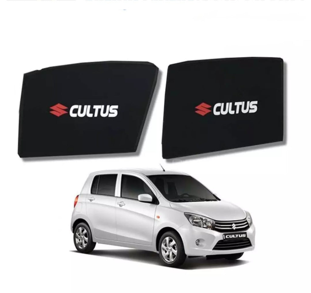 Suzuki Cultus Sun Shades With Logo - 4 Pcs | Model 2017 - 2022