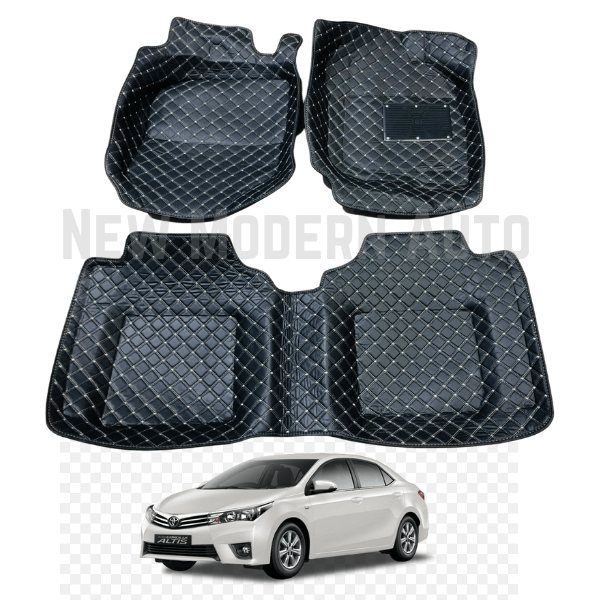 Toyota Corolla 6D Floor Mats | 3 Pcs | Model 2014-2022 | Corolla Best Floor Mats | Corolla 6D Floor