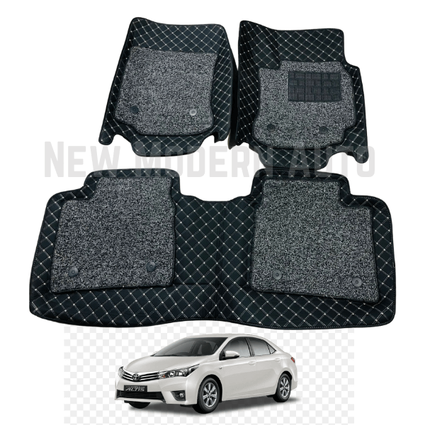 Toyota Corolla 8D Floor Mats | 3 Pcs | Model 2014-2023 | Corolla Best Floor Mats | Corolla 8D Floor