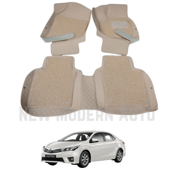 Toyota Corolla 9D Floor Mats | 3 Pcs | Model 2014-2022 | Corolla Best Floor Mats | Corolla 9D Floor