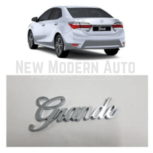 Toyota Corolla Chrome Metal "Grande" Logo