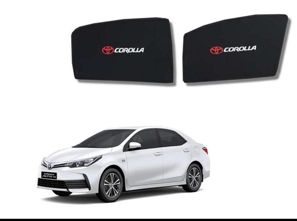Toyota Corolla Sun Shades With Logo - 4 Pcs | Model 2018 - 2022