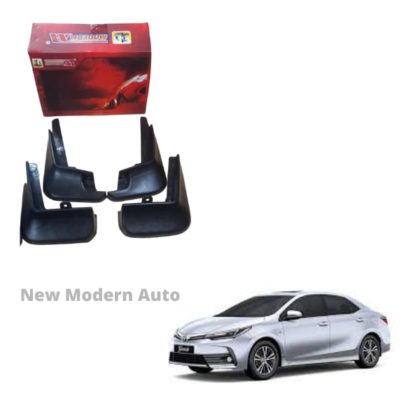 Toyota Corolla Mud Flaps 4 Pieces White Color | Model 2014 - 2022 | Car Mudguard | Fender Mud Flaps | Splash Guards